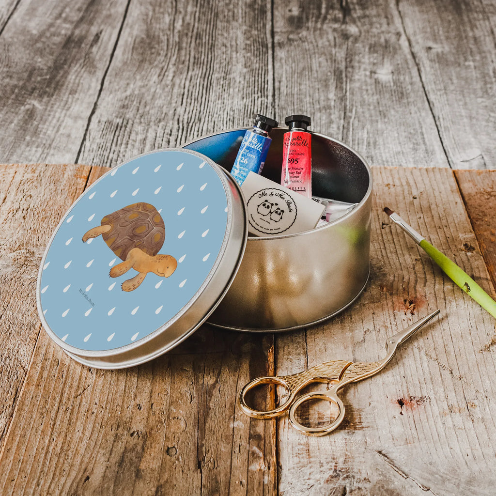 okrągła puszka z blachy Żółw maszerować Zwierzeta morskie, Morze, Wakacje