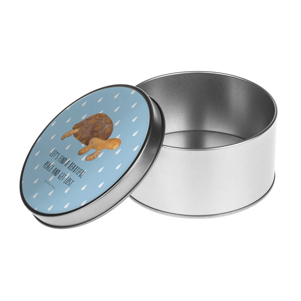 okrągła puszka z blachy Żółw maszerować Zwierzeta morskie, Morze, Wakacje