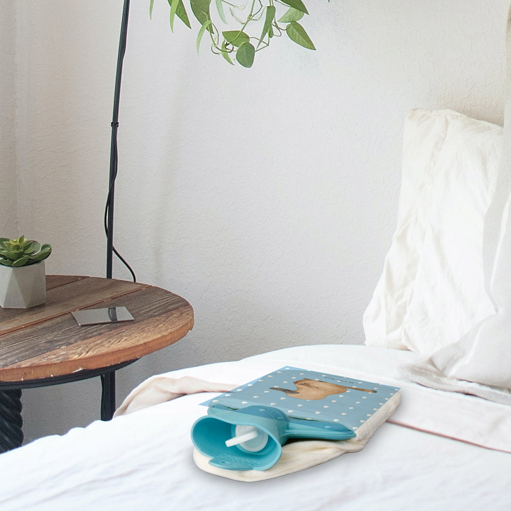 Wärmflasche Schnabeltier Mut Bettflasche, Kleine Wärmflasche, Körnerkissen, Wärmekissen, Kinderwärmflasche, Wärmflasche, Wärmflasche mit Bezug, Wärmflaschenbezug, Meerestiere, Meer, Urlaub, Raodtrip, Lebensweisheit, Schnabeltiere, Motivation, Arbeit, Neuanfang, Mut, Weltreise, Schnabeltier, mutig, Neustart, Büro, Training