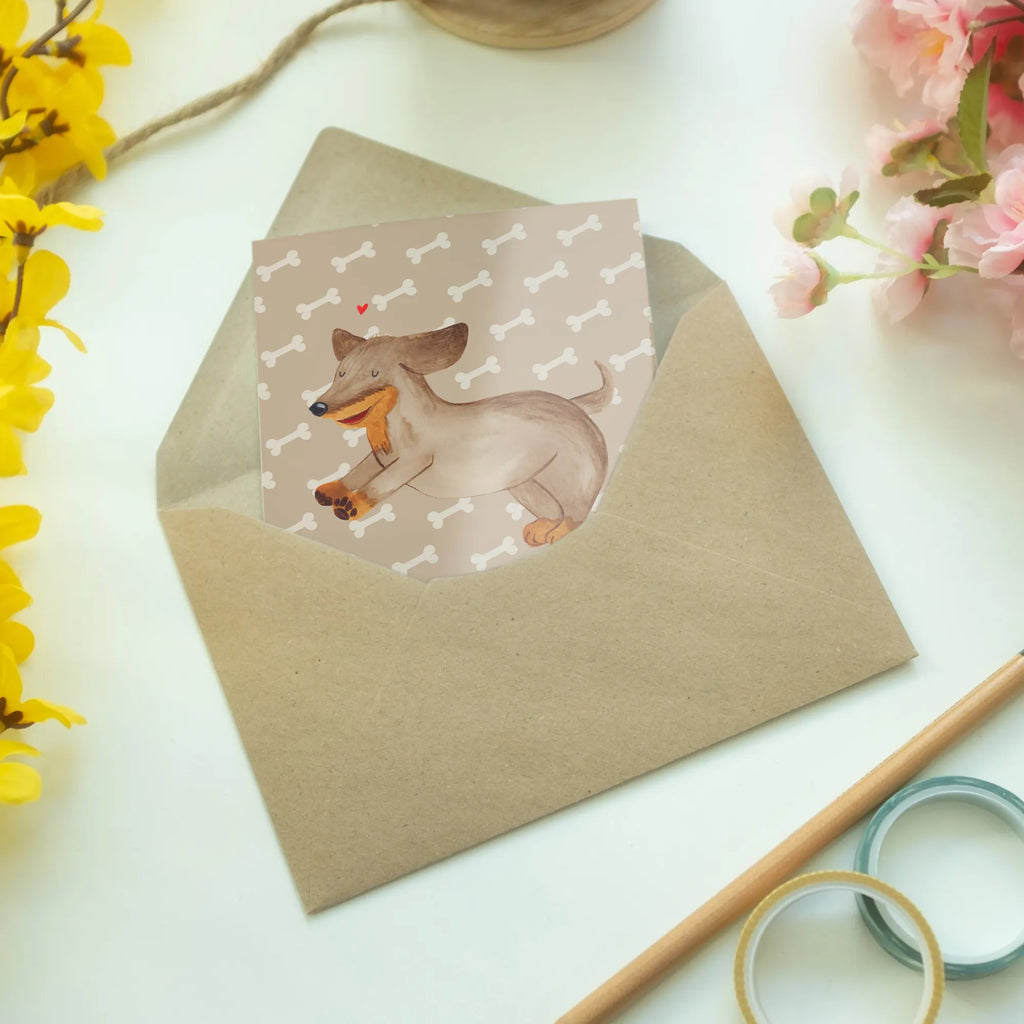 Grußkarte Hund Dackel Einladungskarte, Klappkarte, Glückwunschkarte, Karte, Hochzeitskarte, Geburtstagskarte, Grußkarte, Ansichtskarten, Hund, Hundemotiv, Haustier, Hunderasse, Tierliebhaber, Hundebesitzer, Sprüche, Dachshund, Hunde, Dackel, happy dog