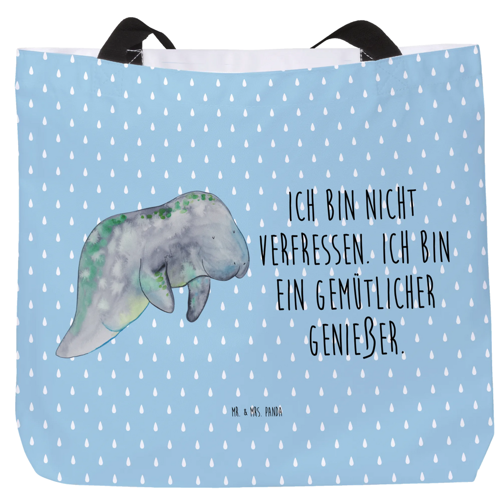 Shopper manatee Relax Einkaufsbeutel, Freizeittasche, Shopper, Einkaufstasche, Schulbeutel, Schultasche, Alltagstasche, Strandtasche, Tragebeutel, Beutel, Tasche, Meerestiere, Meer, Urlaub, Zucker, Essen, Abnehmen, Süßigkeiten, Diät, Diätwahn, Seekuh, Seekühe