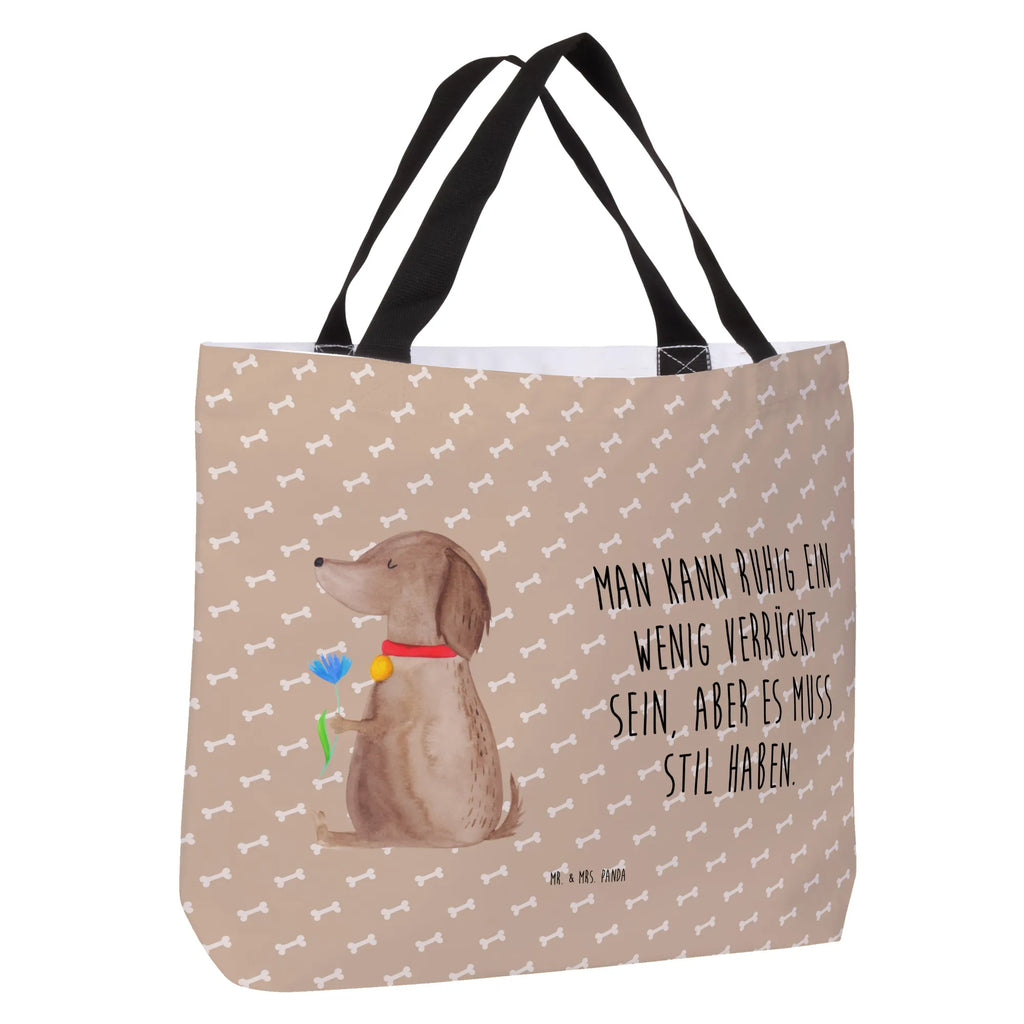 Shopper Dog flower Schultertasche, Shopper, Stofftasche, Freizeittasche, Strandtasche, XXL Tasche, XL, Einkaufstasche, Tüte, Tragebeutel, Schultasche, Schulbeutel, Alltagstasche, Beutel, Einkaufsbeutel, Ausflug, Sprüche, Hund, Hundebesitzer, Hunderasse, Haustier, Hundemotiv, Tierliebhaber, Frauchen, Hunde, Hundeliebe