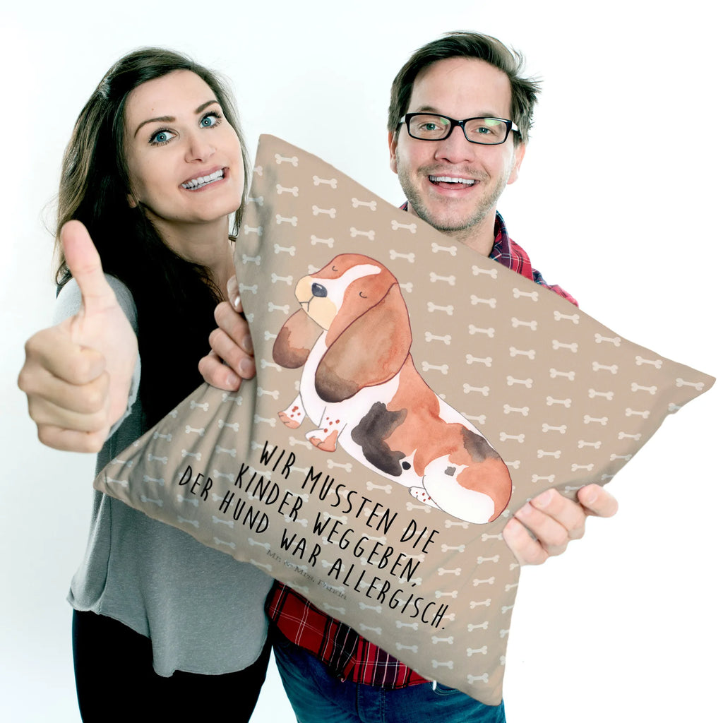 Cushion Dog Basset Hound fluffy, settee, 40 x 40, pillows, Pillow, pillow case, soft, bedroom, cushion, bed, 40x40, couch, sofa, pad, dog, mutt, hound, woof, dog mama, dog breed, love dogs, love for dogs, dog decorative items, bag with dog print, funny gifts for dog owners, what do you give a dog lover, Christmas gifts for dogs, gifts for dogs, dog sayings, Dog, basset, basset hound, childless, dog love