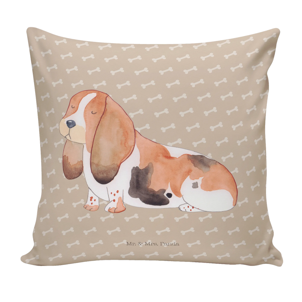 Cushion Dog Basset Hound fluffy, settee, 40 x 40, pillows, Pillow, pillow case, soft, bedroom, cushion, bed, 40x40, couch, sofa, pad, dog, mutt, hound, woof, dog mama, dog breed, love dogs, love for dogs, dog decorative items, bag with dog print, funny gifts for dog owners, what do you give a dog lover, Christmas gifts for dogs, gifts for dogs, dog sayings, Dog, basset, basset hound, childless, dog love