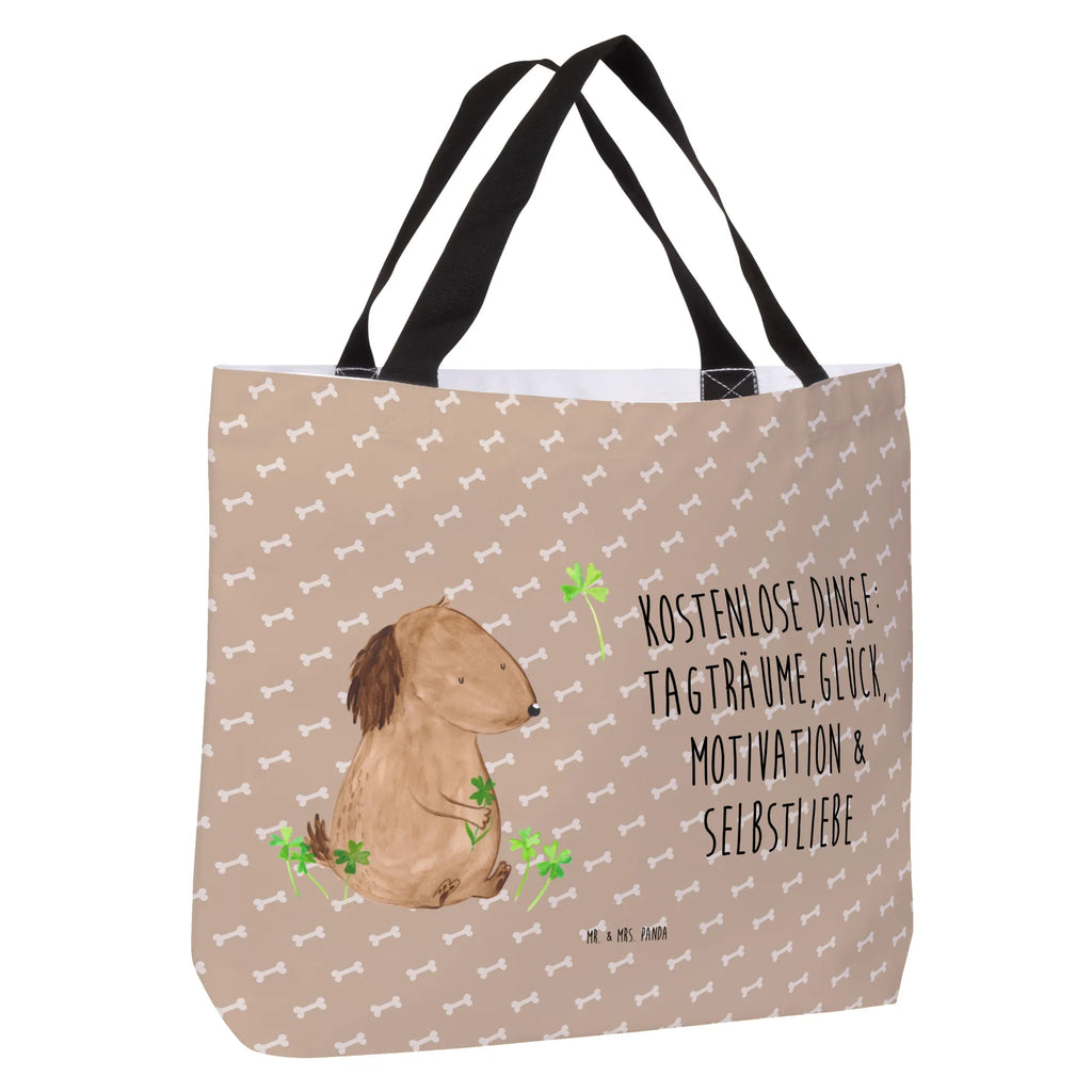 Shopper Hund Kleeblatt Stofftasche, Einkaufstasche, Beutel, Ausflug, Tragebeutel, Tüte, Schultasche, Schultertasche, XL, Freizeittasche, Strandtasche, Shopper, XXL Tasche, Schulbeutel, Einkaufsbeutel, Alltagstasche, Sprüche, Hund, Hundebesitzer, Hunderasse, Haustier, Hundemotiv, Tierliebhaber, Geschenk, Glück, Glücksbringer, Kleeblatt, Motivation, Achtsamkeit, Tagträume, Selbstliebe, Neuanfang