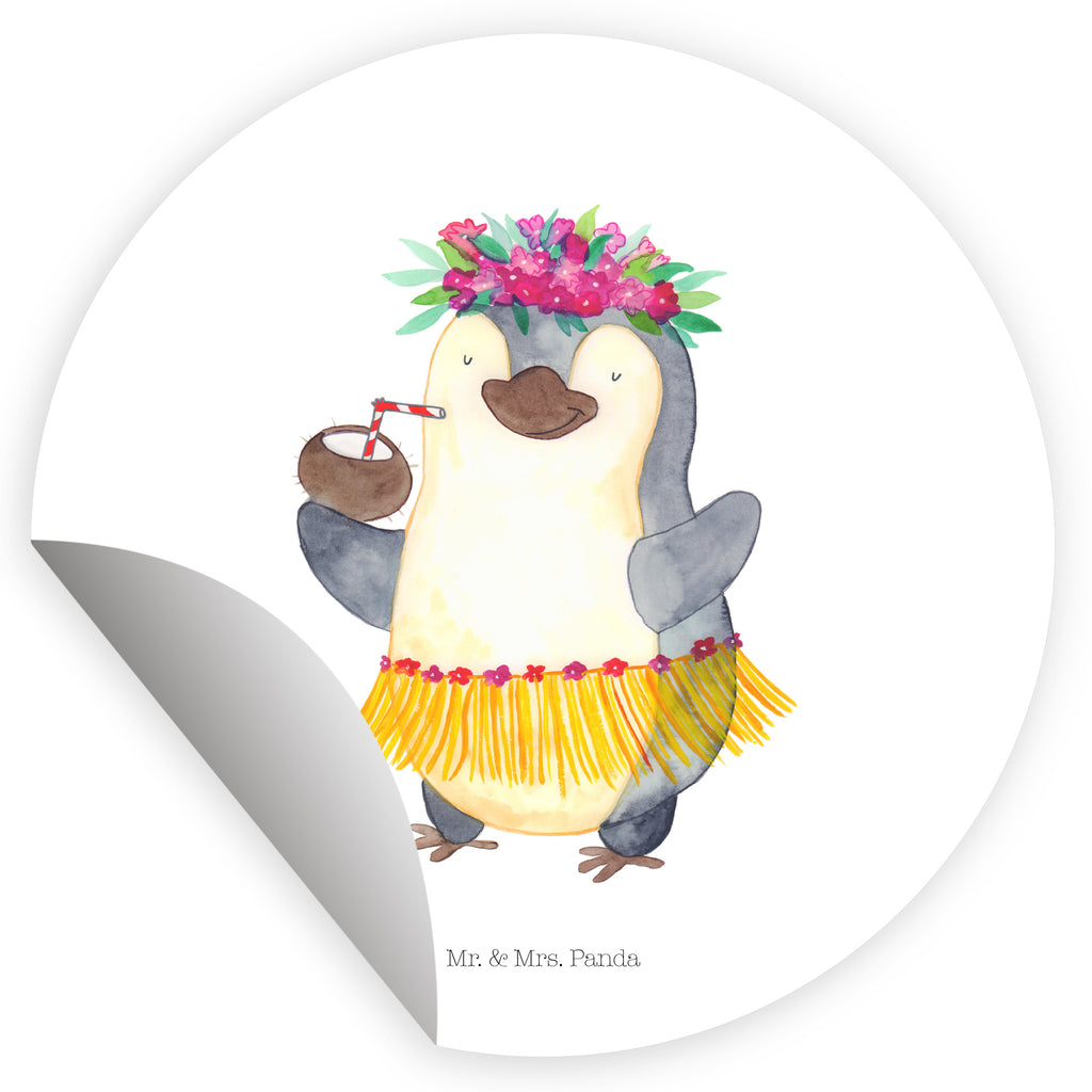 Rund Aufkleber Pinguin Kokosnuss Sticker, Aufkleber, Etikett, Kinder, rund, Pinguin, Aloha, Hawaii, Urlaub, Kokosnuss, Pinguine