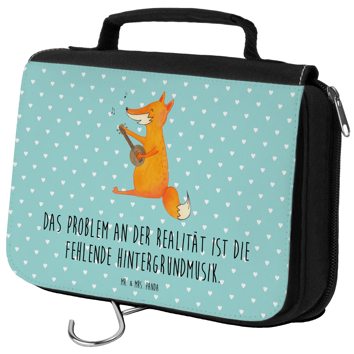 Kulturbeutel Fuchs Gitarre beauty case, Schminkbeutel, Waschtasche, Toilettentasche, duschbeutel, Reisebeutel, hygienebeutel, kulturtäschchen, kosmetiktäschchen, Kosmetiktasche, Necessaire, hygienetasche, Schminktasche, Reise-Kulturtasche, Kosmetikbeutel, badtasche, beautycase, Make-Up Tasche, Kulturbeutel, Kulturtasche, Waschbeutel, Fuchs, Musikerin, Sängerin, Sänger, Gitarre, Geschenk Musiker, Füchse, Musik Spruch