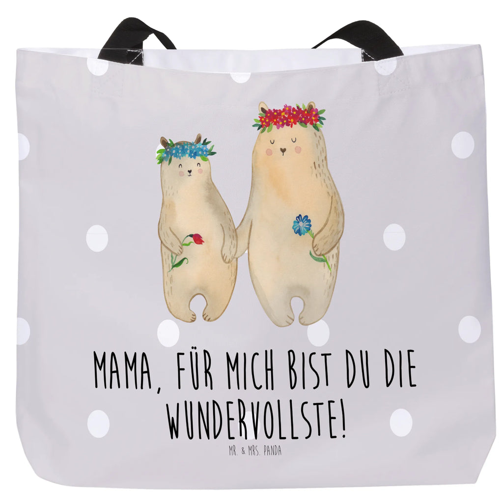 Shopper Bears with flower crown Schulbeutel, Ausflug, Tüte, Shopper, XXL Tasche, Stofftasche, Einkaufsbeutel, Freizeittasche, Schultasche, Schultertasche, Einkaufstasche, Tragebeutel, Strandtasche, Beutel, XL, Alltagstasche, Oma, Schwester, Mama, Bruder, Papa, Opa, Muttertag, Vatertag, Familie, Beste Mutter, Weltbeste Mama, Bär, Family, Lieblingsmensch, Kind, Vorbild, Mutter, Töchter, Tochter, Kinder, Mami, Lieblingsmama, Geschenk Mama. Muttertag, Bären, Mutti