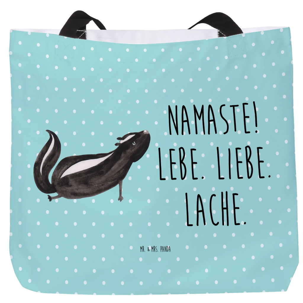 Shopper skunks Joga Schultasche, Alltagstasche, Schulbeutel, Einkaufsbeutel, Shopper, Einkaufstasche, Freizeittasche, Beutel, Tasche, Strandtasche, Tragebeutel, Stinktier, Skunk, Yoga, Lache, Liebe, Stinker, Stinki, Namaste, Wildtier, Raubtier, Lebe