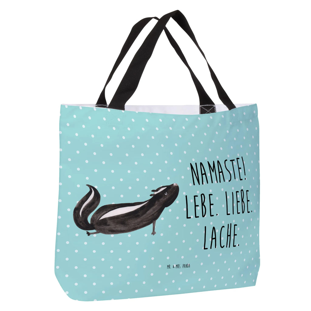 Shopper skunks Joga Schultasche, Alltagstasche, Schulbeutel, Einkaufsbeutel, Shopper, Einkaufstasche, Freizeittasche, Beutel, Tasche, Strandtasche, Tragebeutel, Stinktier, Skunk, Yoga, Lache, Liebe, Stinker, Stinki, Namaste, Wildtier, Raubtier, Lebe