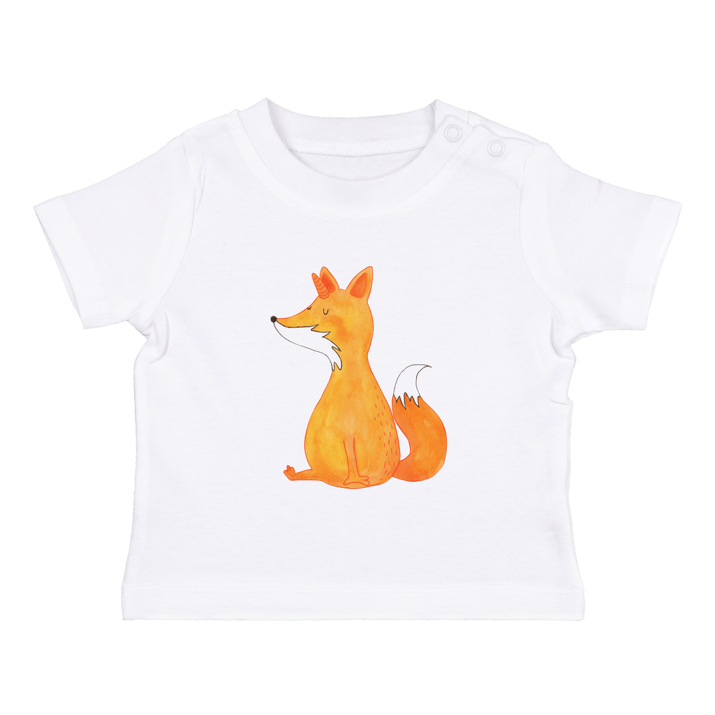 Organic Baby Shirt Einhorn Wunsch Baby T-Shirt, Jungen Baby T-Shirt, Mädchen Baby T-Shirt, Shirt, Einhorn, Einhörner, Einhorn Deko, Pegasus, Unicorn, Fuchs, Unicorns, Fuchshörnchen, Fuchshorn, Foxycorn, Füchse