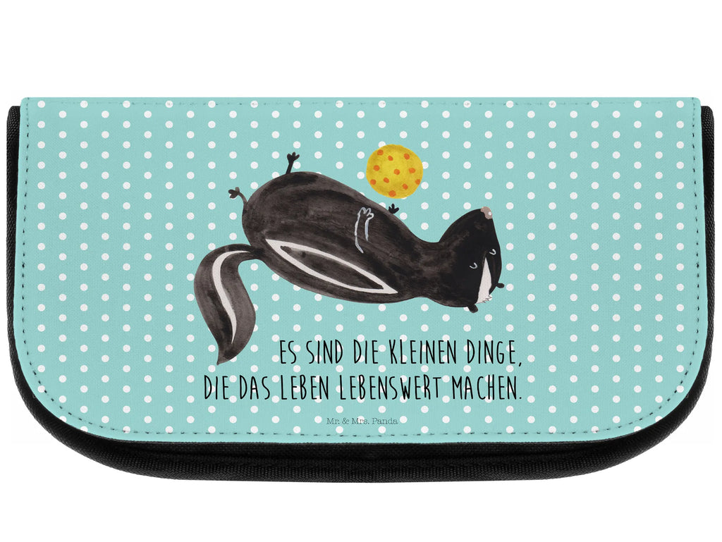 Kosmetiktasche Stinktier Ball kleines Täschchen, beauty tasche, zubehörtasche, hygiene tasche, kosmetik beutel, Make-Up Bag, kosmetiktäschchen, Beauty Bag, Reisenecessaires, reiseschminktasche, kulturtäschchen, Beautybag, bad tasche, utensilientasche, reise kosmetiktasche, beauty case, Waschtasche, Schminkbeutel, Kosmetiktasche, Waschbeutel, toilettenbeutel, Schminktasche, Kulturbeutel, Organizer Tasche, Toilettentasche, Kulturtasche, Necessaire, Schminktäschchen, Stinktier, Skunk, Weisheit, Raubtier, Wildtier, Stinki, Stinker, Verspielt