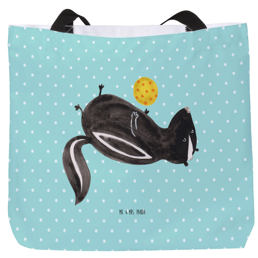 Shopper skunk ball Schultertasche, Schultasche, Tragebeutel, Schulbeutel, XXL Tasche, Einkaufstasche, Alltagstasche, Ausflug, Freizeittasche, Beutel, Tüte, Strandtasche, Einkaufsbeutel, Shopper, Stofftasche, XL, Stinktier, Skunk, Raubtier, Wildtier, Verspielt, Stinki, Weisheit, Stinker
