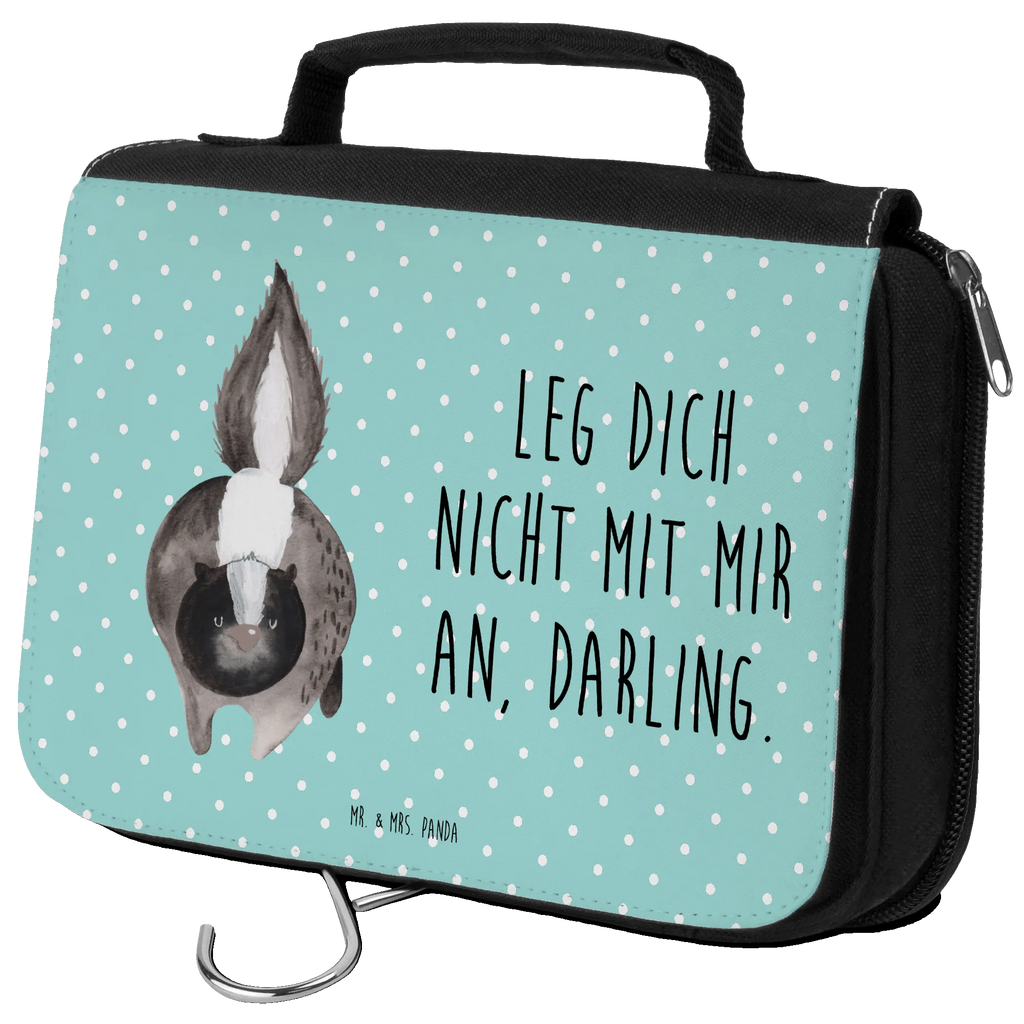 Kosmetyczka skunks atak Schminktasche, Waschbeutel, Schminkbeutel, hygienetasche, badtasche, Kulturbeutel, Kulturbeutel Waschbar, Kulturtasche, hygienebeutel, beautycase, Waschtasche, Kosmetiktasche, Necessaire, Toilettentasche, Reisebeutel, Stinktier, Skunk, Raubtier, Stinker, Drohung, Wildtier, wütend, Stinki