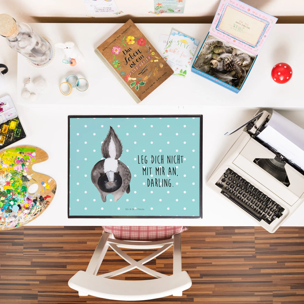 Podkładka na biurko skunks atak Bürobedarf, Schreibunterlage, Schreibtischauflage, Schreibtischunterlage Groß, Schreibtisch Unterlagen, Schreibwaren, Büroartikel, Stinktier, Skunk, Drohung, Wildtier, Stinker, wütend, Stinki, Raubtier