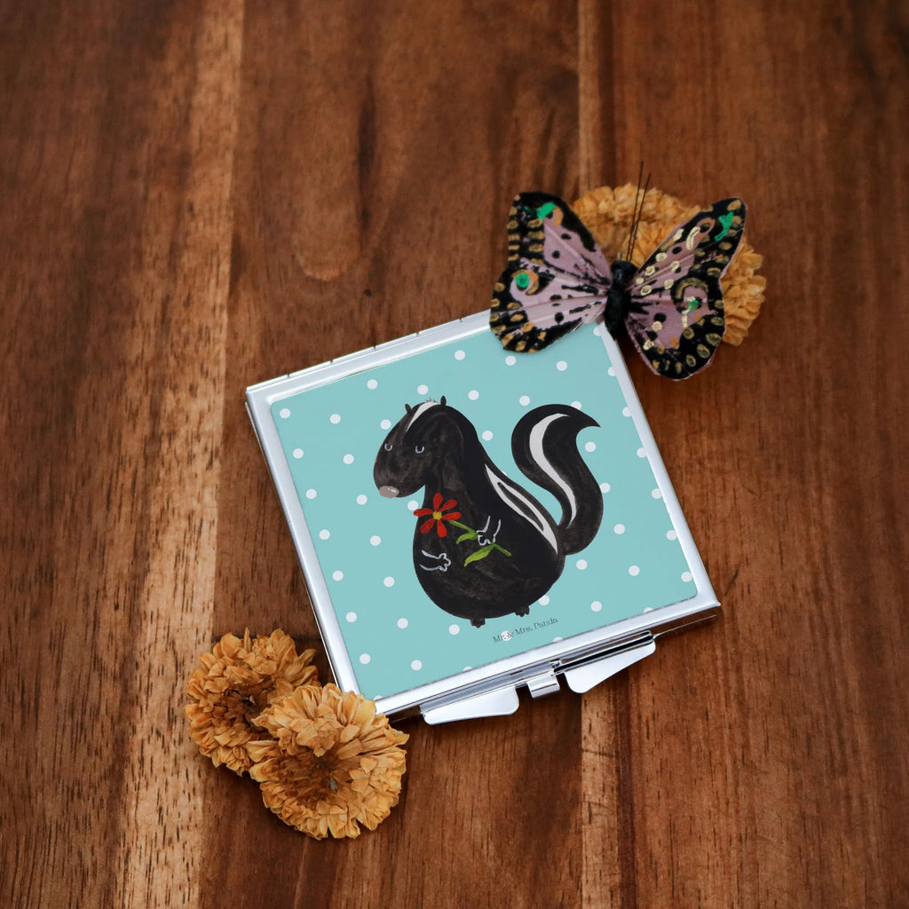 Kwadratowe lusterko do torebki skunks kwiat Design Taschenspiegel, Handspiegel Zum Mitnehmen, Schminkspiegel To Go, Deko Handspiegel, Runder Taschenspiegel, Spiegel Für Make-Up Tasche, Spiegel Für Schminktasche, Schminkspiegel Kompakt, Klappbarer Taschenspiegel, Reise Spiegel, Taschen-Kosmetikspiegel, Handtaschenspiegel, Quadratischer Handspiegel, Taschenspiegel, Handspiegel Geschenkidee, Spiegel Für Unterwegs, Handspiegel Für Damen, Mini Spiegel, Silber, Kosmetikspiegel Klein, Klappspiegel, Klappbarer Handspiegel, Spiegel Für Handtasche, Kompaktspiegel, Vintage Kompaktspiegel, Handspiegel Mit Hülle, Tragbarer Spiegel, Skunk, Stinktier, Wildtier, Stinki, Raubtier, Träume, Verträumt, Dreams, Stinker, Tagträumer