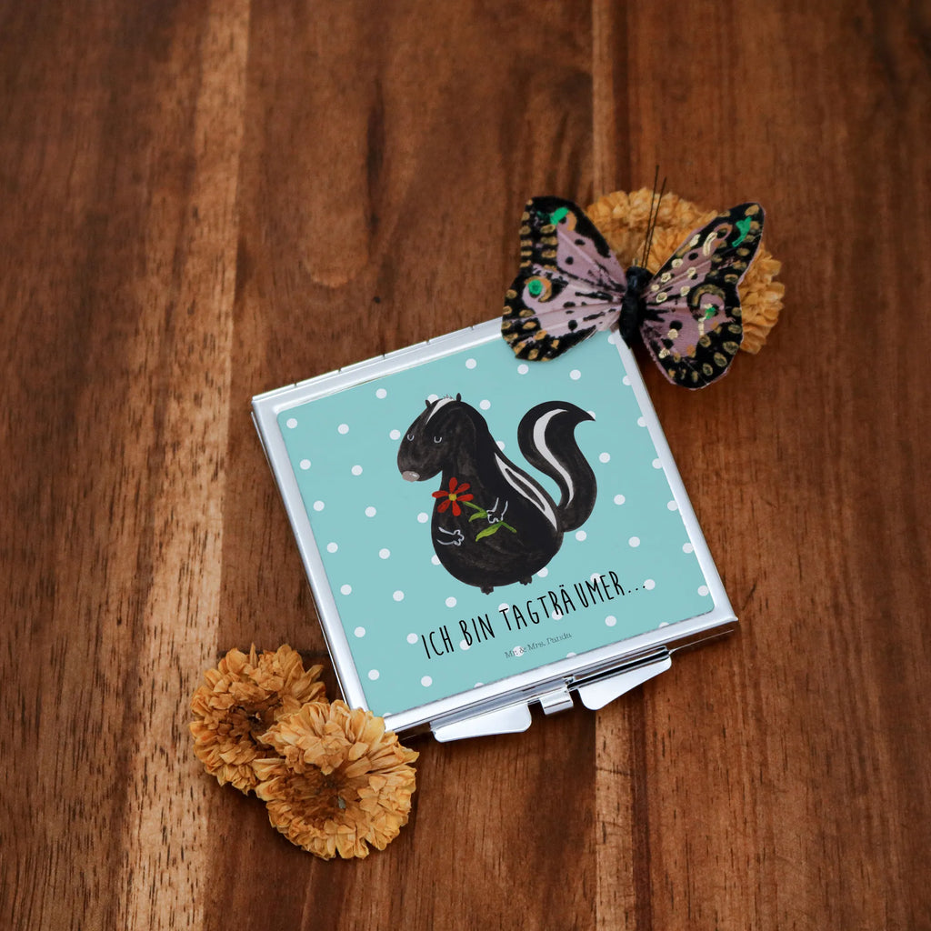Kwadratowe lusterko do torebki skunks kwiat Design Taschenspiegel, Handspiegel Zum Mitnehmen, Schminkspiegel To Go, Deko Handspiegel, Runder Taschenspiegel, Spiegel Für Make-Up Tasche, Spiegel Für Schminktasche, Schminkspiegel Kompakt, Klappbarer Taschenspiegel, Reise Spiegel, Taschen-Kosmetikspiegel, Handtaschenspiegel, Quadratischer Handspiegel, Taschenspiegel, Handspiegel Geschenkidee, Spiegel Für Unterwegs, Handspiegel Für Damen, Mini Spiegel, Silber, Kosmetikspiegel Klein, Klappspiegel, Klappbarer Handspiegel, Spiegel Für Handtasche, Kompaktspiegel, Vintage Kompaktspiegel, Handspiegel Mit Hülle, Tragbarer Spiegel, Skunk, Stinktier, Wildtier, Stinki, Raubtier, Träume, Verträumt, Dreams, Stinker, Tagträumer