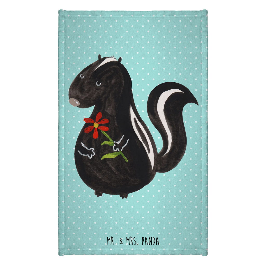Hand towel skunk flower towels, bath towel, big, children, baby, bathroom, Towel, Skunk, dreamy, dreams, stinker, stink, skunk, predator, wild animal, daydreamer
