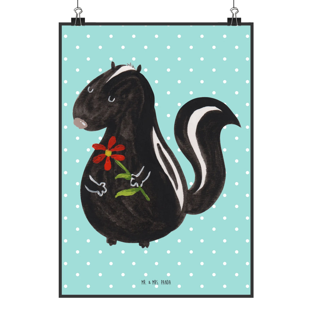 Poster Stinktier Blume kunst für die wand, Plakat, Bild für Wand, grafikposter, Deko Bild, Bild, Mr. & Mrs. Panda Poster, drucke, wandkunst, Wanddeko Bild, Wandposter, Kunstdruck, Wandschmuck, Wandbild, wanddruck, Wanddekoration, kunstposter, Poster, wanddeko, kunstdruck poster, Designposter, Posterdruck, Stinktier, Skunk, Raubtier, Stinker, Tagträumer, Träume, Verträumt, Stinki, Wildtier, Dreams