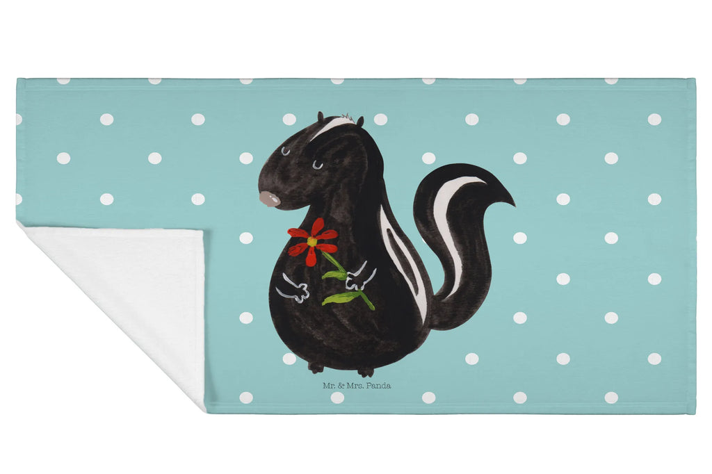 Hand towel skunk flower towels, bath towel, big, children, baby, bathroom, Towel, Skunk, dreamy, dreams, stinker, stink, skunk, predator, wild animal, daydreamer