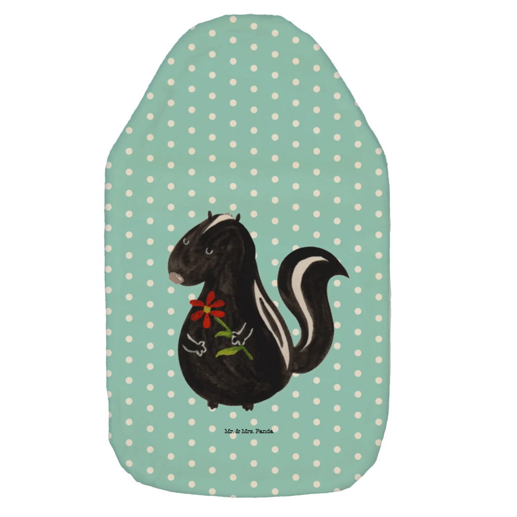 Wärmflasche Stinktier Blume Wärmflasche, Wärmflasche mit Bezug, Kinderwärmflasche, Körnerkissen, Kleine Wärmflasche, Wärmekissen, Wärmflaschenbezug, Bettflasche, Stinktier, Skunk, verträumt, Tagträumer, Wildtier, Stinki, Raubtier, Träume, Stinker, Dreams