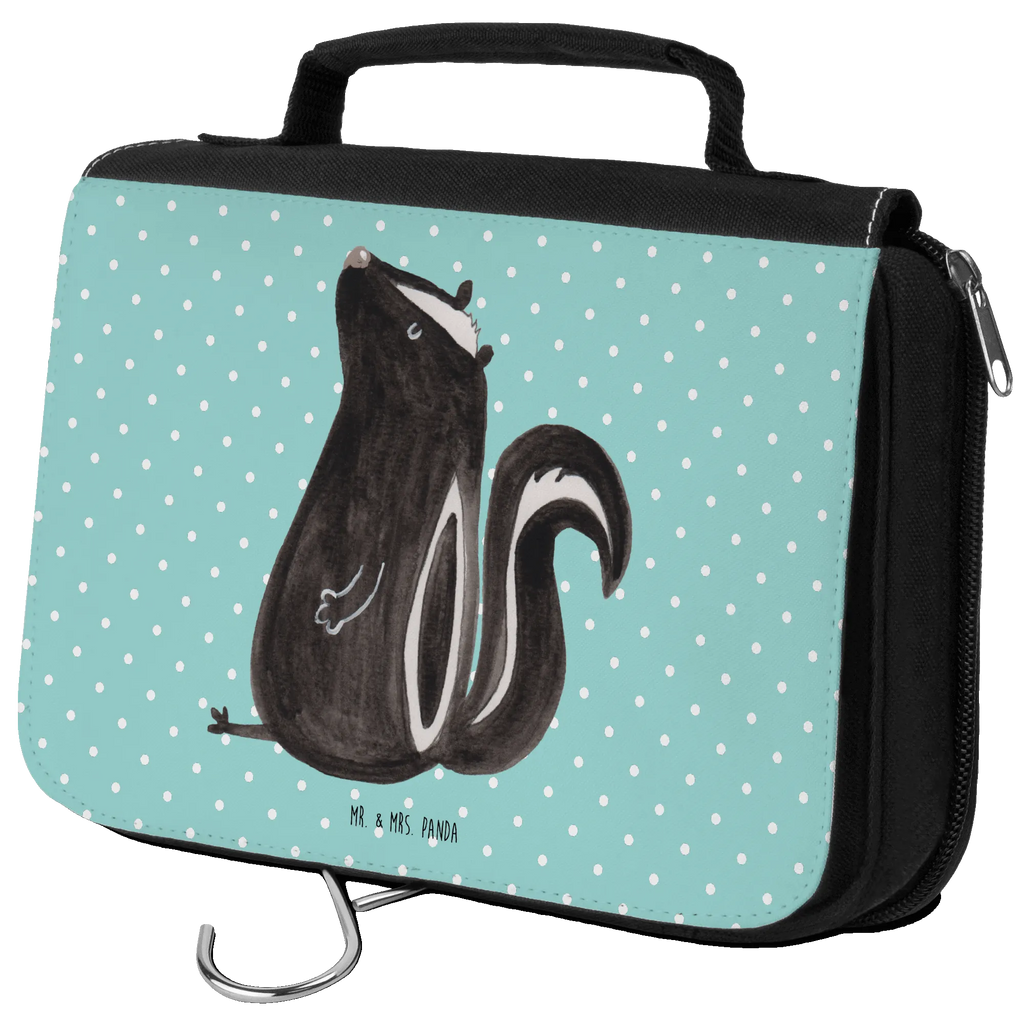 Wash bag skunk Sit Ladies, Cosmetic bag, To hang up, Toilet bag, Gentlemen, Wash bag, Skunk, slogan, know-it-all, wild animal, law, predator, office, skunk, stinky, stinker