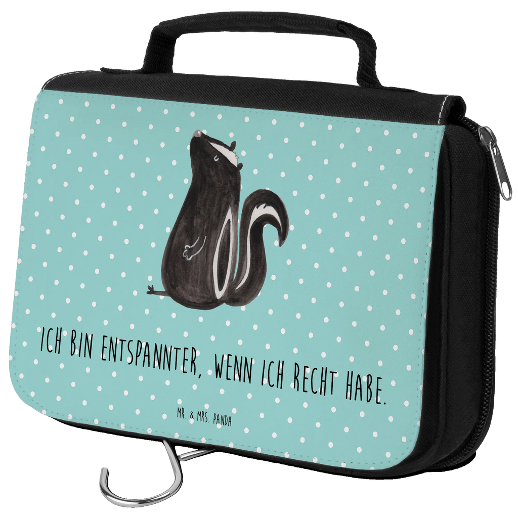 Wash bag skunk Sit Ladies, Cosmetic bag, To hang up, Toilet bag, Gentlemen, Wash bag, Skunk, slogan, know-it-all, wild animal, law, predator, office, skunk, stinky, stinker