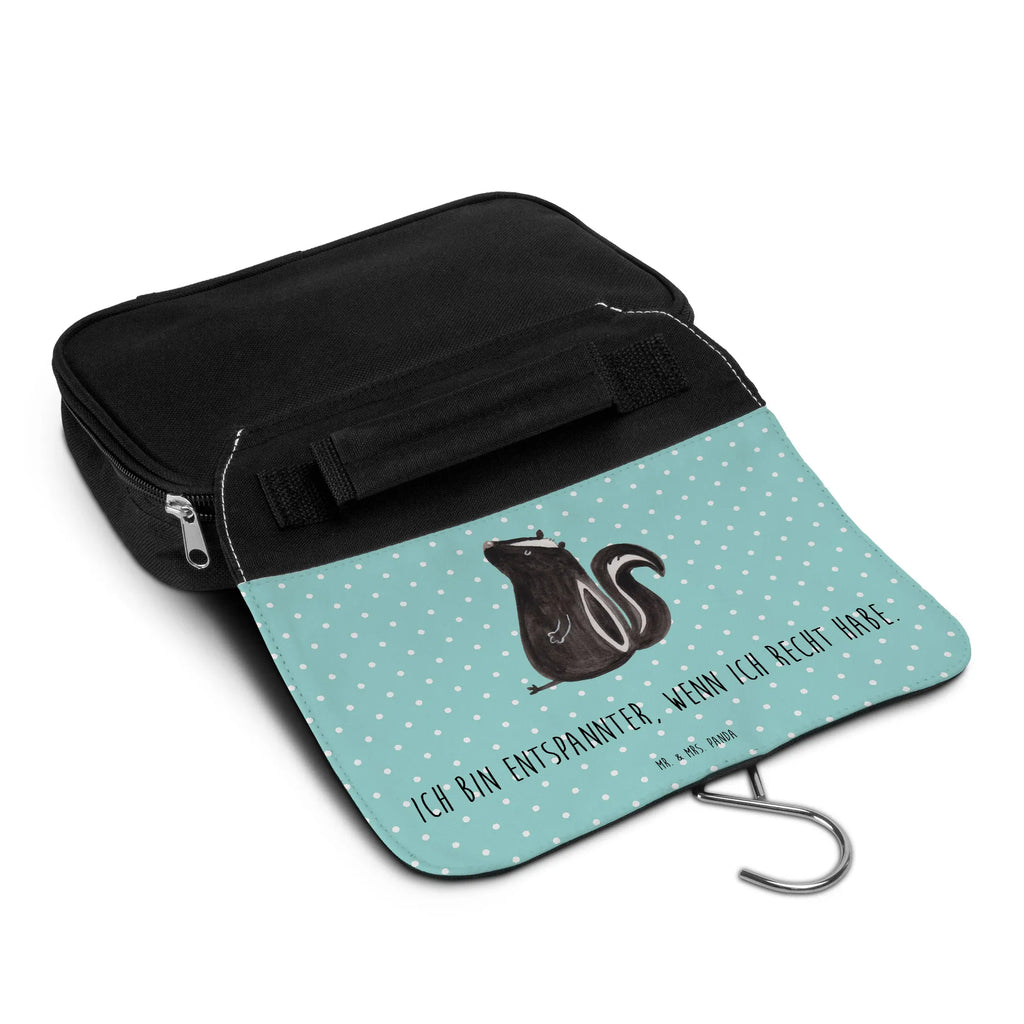 Wash bag skunk Sit Ladies, Cosmetic bag, To hang up, Toilet bag, Gentlemen, Wash bag, Skunk, slogan, know-it-all, wild animal, law, predator, office, skunk, stinky, stinker