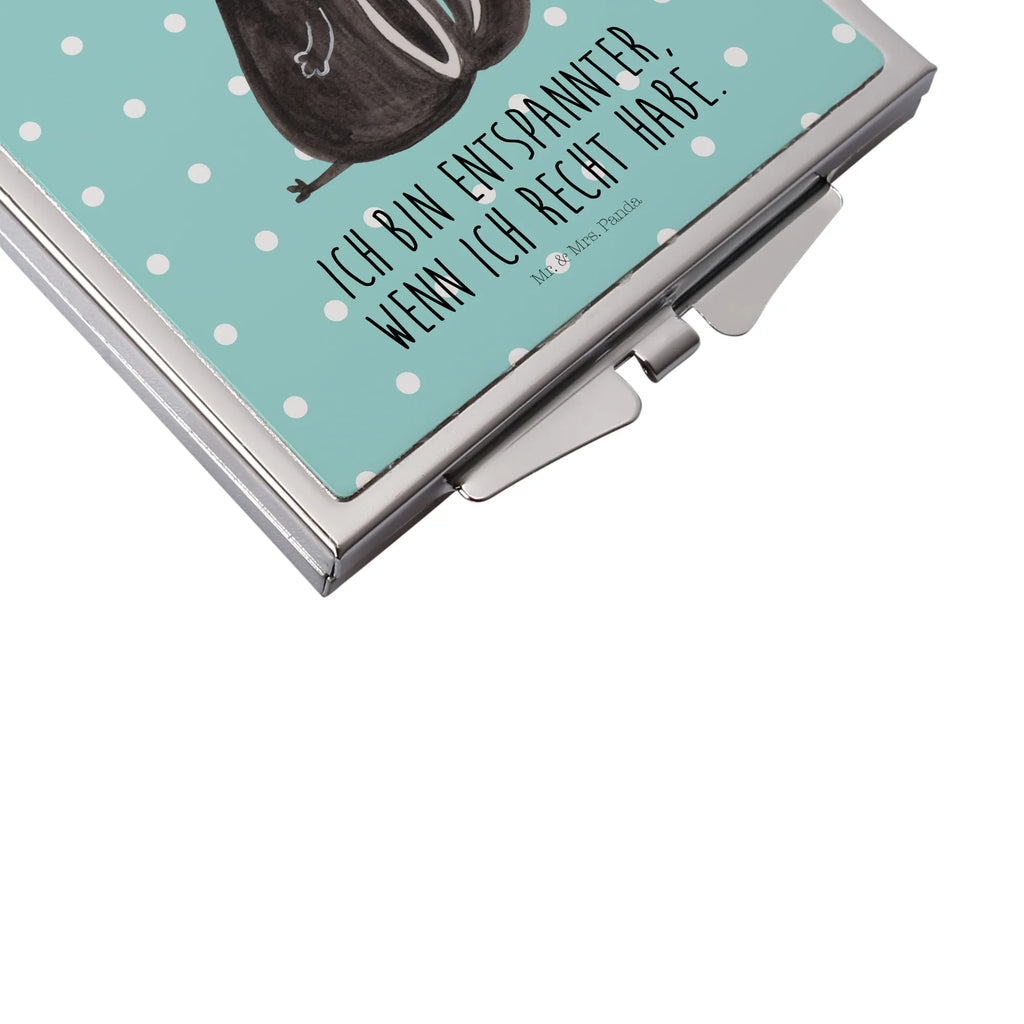 Handbag mirror skunk Sit make-up mirror, make up, square, silver, mirror, handbag, Skunk, wild animal, stinker, stinky, office, know-it-all, slogan, law, skunk, predator