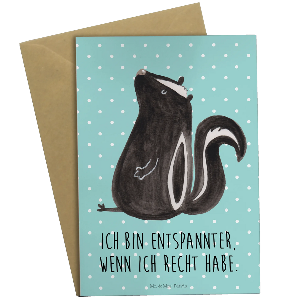 Greetings card skunk Sit kommunionskarte, Klappkarte, valentinstagskarte, babykarte, neujahrskarte, hochzeitskarten, genesungskarte, jubiläumskarte, einladungskarten, Grußkarten, Beileidskarte, Motivkarte, Glückwunschkarte, firmungskarte, osterkarte, abiturkarte, dankeskarten, weihnachtskarten, Grußkarte, vatertagskarte, glückwunschkarten, spruchkarte, osterkarten, Skunk, Stinktier, Wildtier, Stinki, Raubtier, Besserwisser, Recht, Stinker, Büro, Spruch