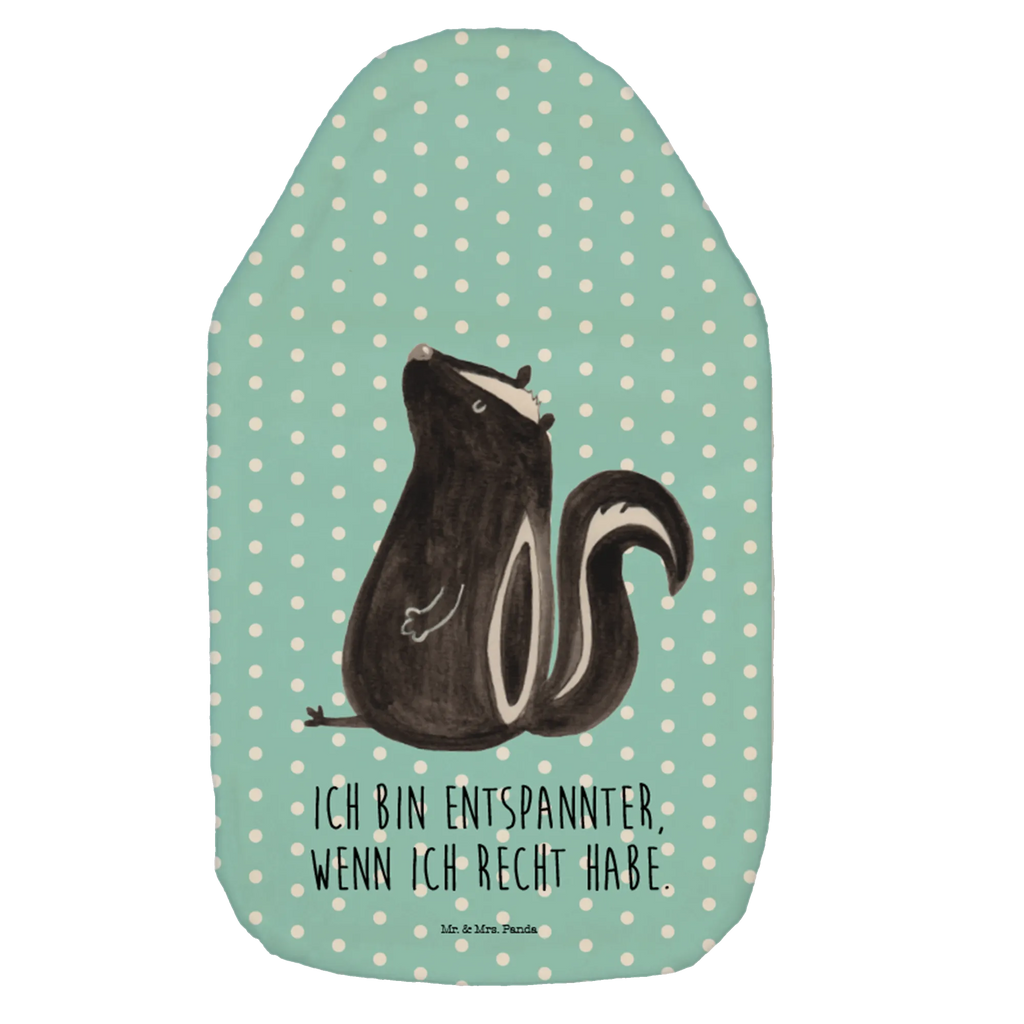 Termofor skunks siedzenie Bettflasche, Wärmflasche mit Bezug, Kinderwärmflasche, Körnerkissen, Wärmflaschenbezug, Kleine Wärmflasche, Wärmekissen, Wärmflasche, Stinktier, Skunk, Büro, Besserwisser, Wildtier, Raubtier, Stinker, Stinki, Recht, Spruch