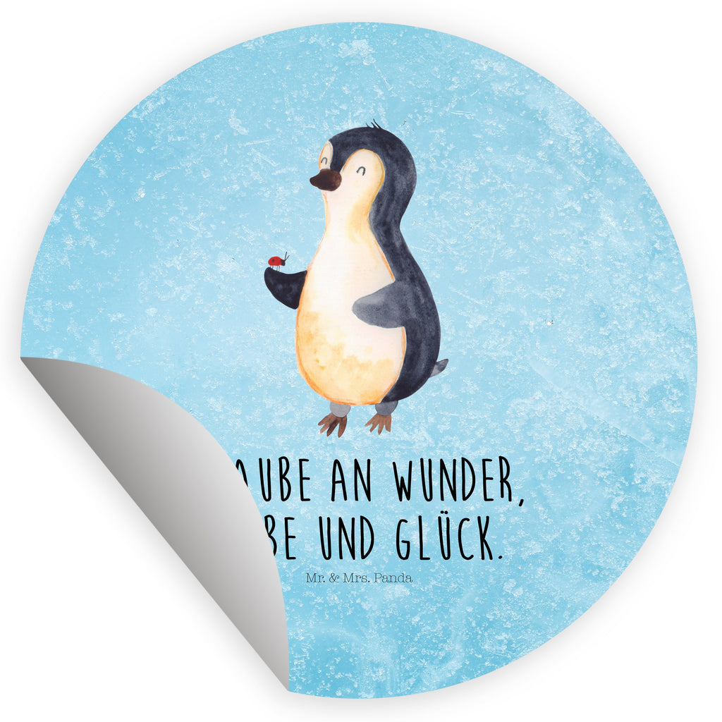Rund Aufkleber Pinguin Marienkäfer Sticker, Aufkleber, Etikett, Kinder, rund, Pinguin, Pinguine, Marienkäfer, Liebe, Wunder, Glück, Freude, Lebensfreude