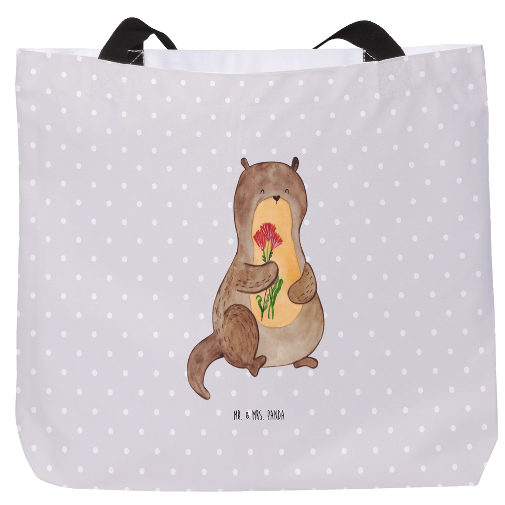 Shopper Otter Blumenstrauß Schulbeutel, Freizeittasche, Beutel, Tragebeutel, Strandtasche, Shopper, Alltagstasche, Schultasche, Einkaufsbeutel, Tasche, Einkaufstasche, Otter, Fischotter, Seeotter, Otter Seeotter See Otter