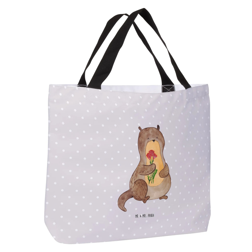 Shopper Otter Blumenstrauß Schulbeutel, Freizeittasche, Beutel, Tragebeutel, Strandtasche, Shopper, Alltagstasche, Schultasche, Einkaufsbeutel, Tasche, Einkaufstasche, Otter, Fischotter, Seeotter, Otter Seeotter See Otter