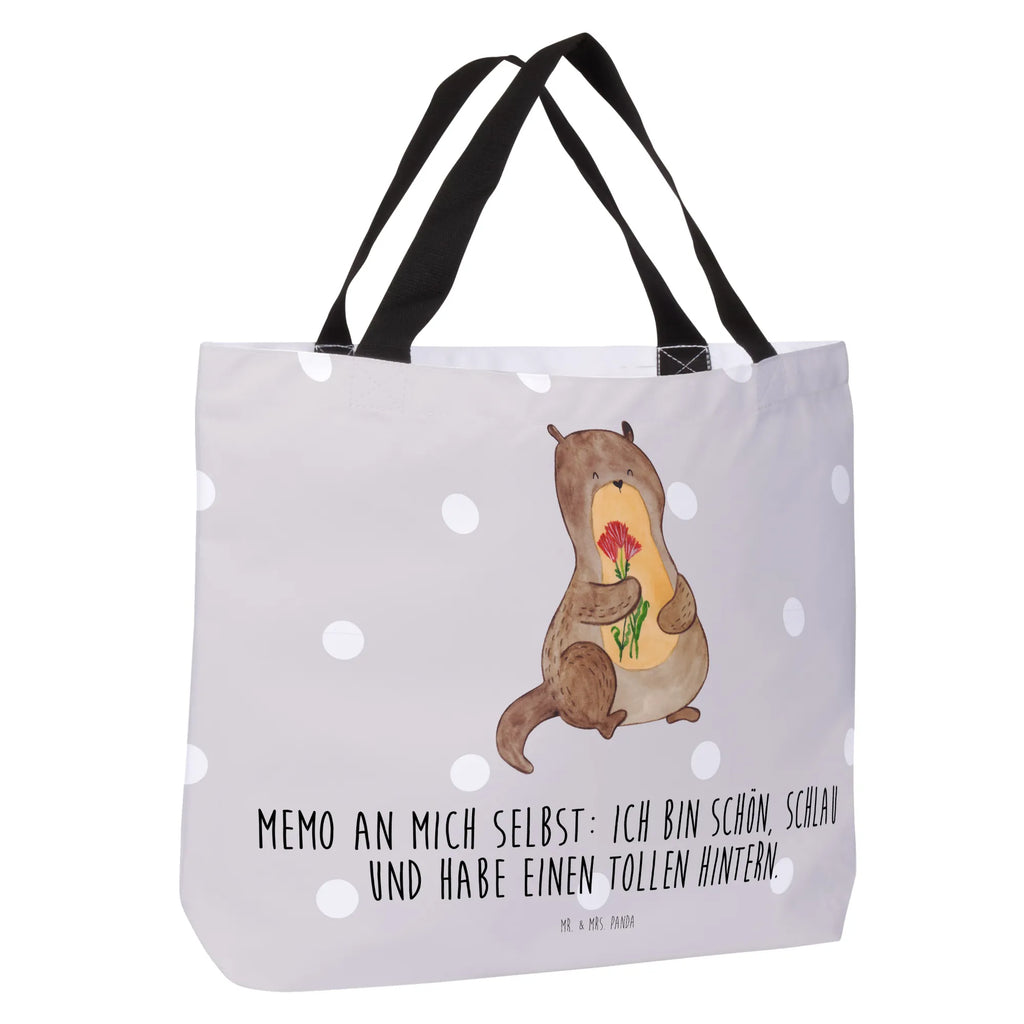 Shopper Otter Blumenstrauß Schulbeutel, Freizeittasche, Beutel, Tragebeutel, Strandtasche, Shopper, Alltagstasche, Schultasche, Einkaufsbeutel, Tasche, Einkaufstasche, Otter, Fischotter, Seeotter, Otter Seeotter See Otter