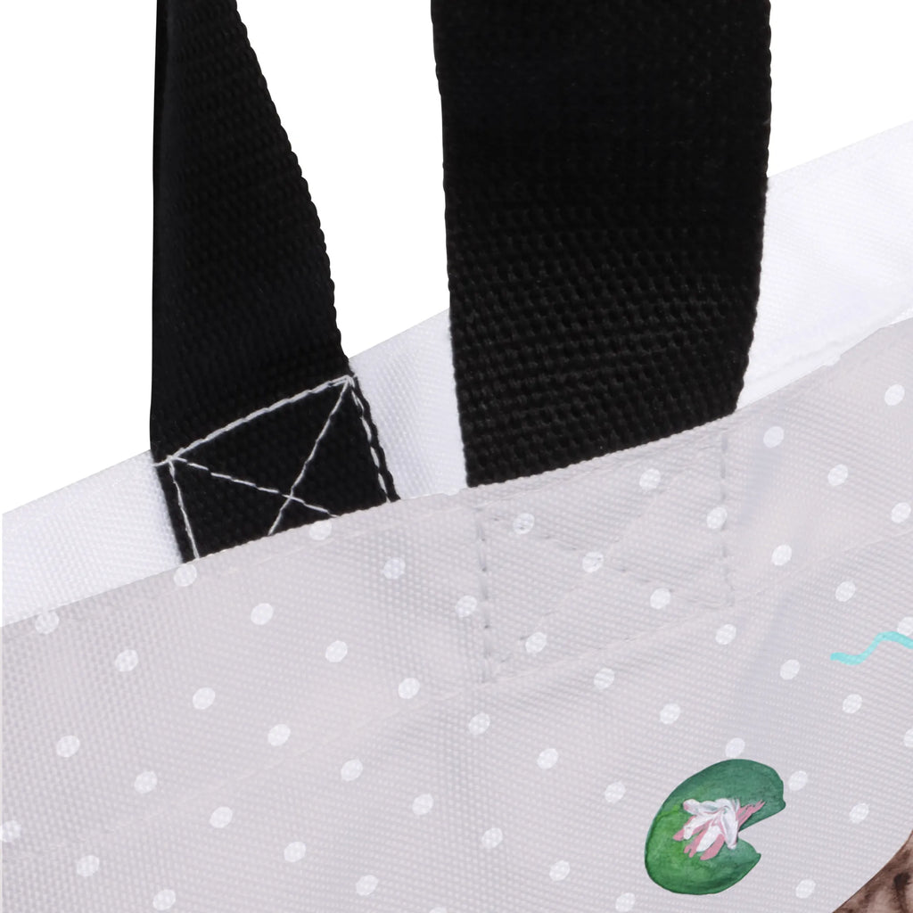 Shopper Otter Seerose Schultertasche, Beutel, Einkaufsbeutel, Schulbeutel, Strandtasche, Freizeittasche, Stofftasche, Tragebeutel, Shopper, XXL Tasche, Einkaufstasche, XL, Tüte, Schultasche, Ausflug, Alltagstasche, Otter, Fischotter, Seeotter, Otter Seeotter See Otter