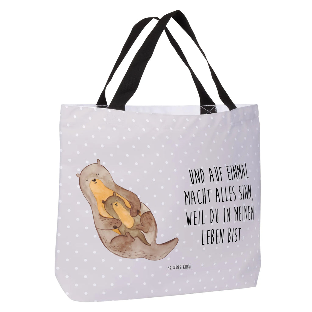 Shopper Otter Kind Stofftasche, XXL Tasche, Tragebeutel, Einkaufstasche, Schultasche, Tüte, Schulbeutel, Schultertasche, XL, Einkaufsbeutel, Ausflug, Strandtasche, Beutel, Alltagstasche, Shopper, Freizeittasche, Otter, Fischotter, Seeotter, Otter Seeotter See Otter