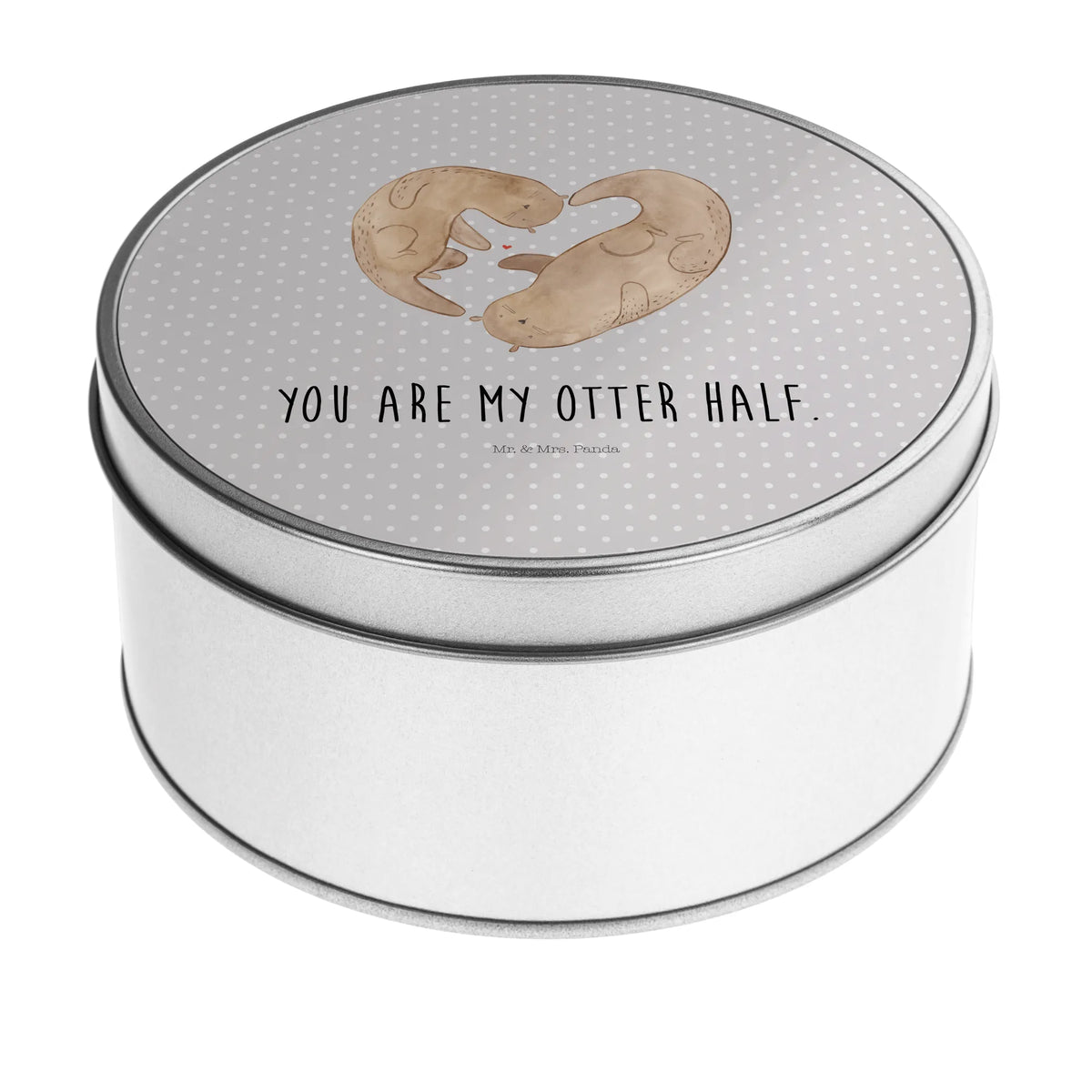 Blechdose rund Otter Herz Teedose, Blechdose Rund, Aufbewahrungsdose, runddosen, gebäckdosen, runde keksdosen, bonbondose, bonbondosen, Metalldose, schmuckdosen, Erinnerungsbox, geschenkdosen, Geschenkdose, Metalldose Rund, Runde Blechdose, Vorratsbox, Aufbewahrungsbehälter, Aufbewahrungsdosen, zuckerdosen, Blechdose, Vorratsdosen, Kaffeedose, Vorratsdose, keksdosen, runde blechdosen, runde keksdose, gebäckdose, zuckerdose, Keksdose, plätzchendosen, Vorratsbehälter, Blechbüchse, Metallbox, metalldosen, runde dosen, runde metalldose, Dose, Otter, Fischotter, Seeotter, Bessere Hälfte, Hochzeitstag, Gemeinsames Leben, Verlobung, Love You, Liebesgeschenk, Herz, Liebe, Liebesbeweis, Jahrestag