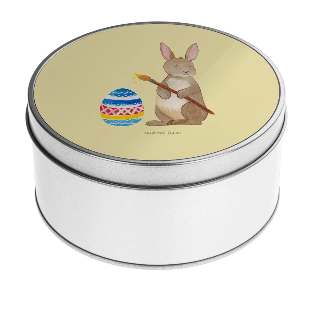 okrągła puszka z blachy Zając Malowanie jajek Wielkanoc, zajączek wielkanocny, prezenty wielkanocne, gniazdo wielkanocne, dekoracje wielkanocne, prezenty na Wielkanoc, prezent wielkanocny, prezenty wielkanocne dla dzieci, Wielkanoc dla dzieci