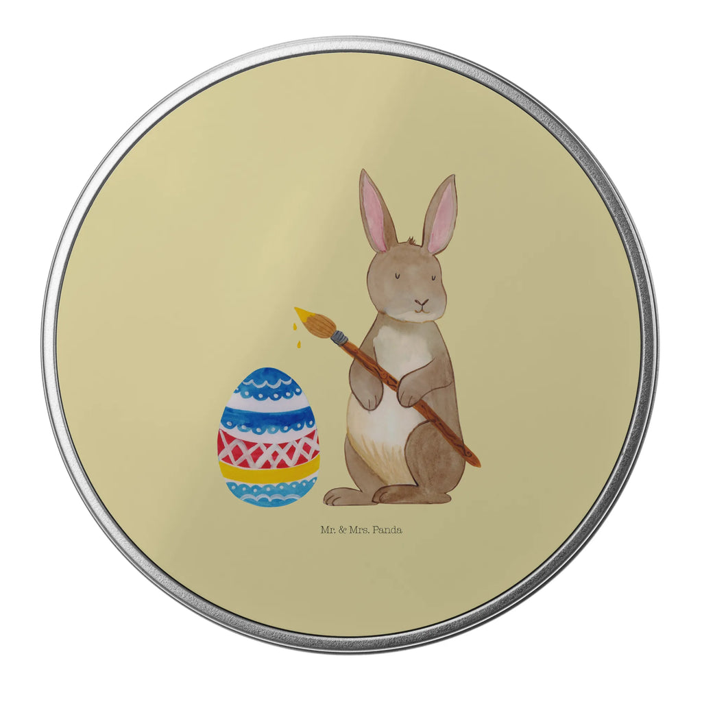 okrągła puszka z blachy Zając Malowanie jajek Wielkanoc, zajączek wielkanocny, prezenty wielkanocne, gniazdo wielkanocne, dekoracje wielkanocne, prezenty na Wielkanoc, prezent wielkanocny, prezenty wielkanocne dla dzieci, Wielkanoc dla dzieci