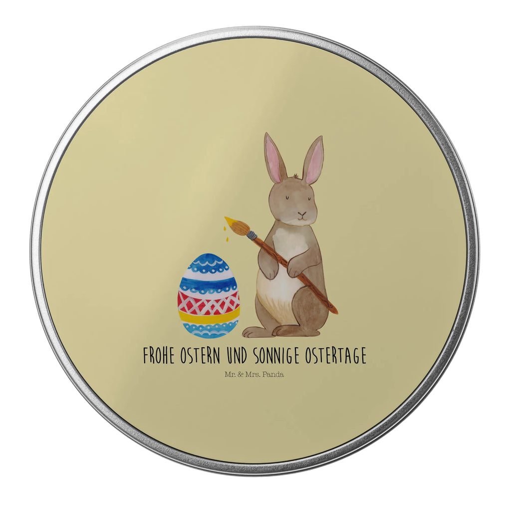 okrągła puszka z blachy Zając Malowanie jajek Wielkanoc, zajączek wielkanocny, prezenty wielkanocne, gniazdo wielkanocne, dekoracje wielkanocne, prezenty na Wielkanoc, prezent wielkanocny, prezenty wielkanocne dla dzieci, Wielkanoc dla dzieci