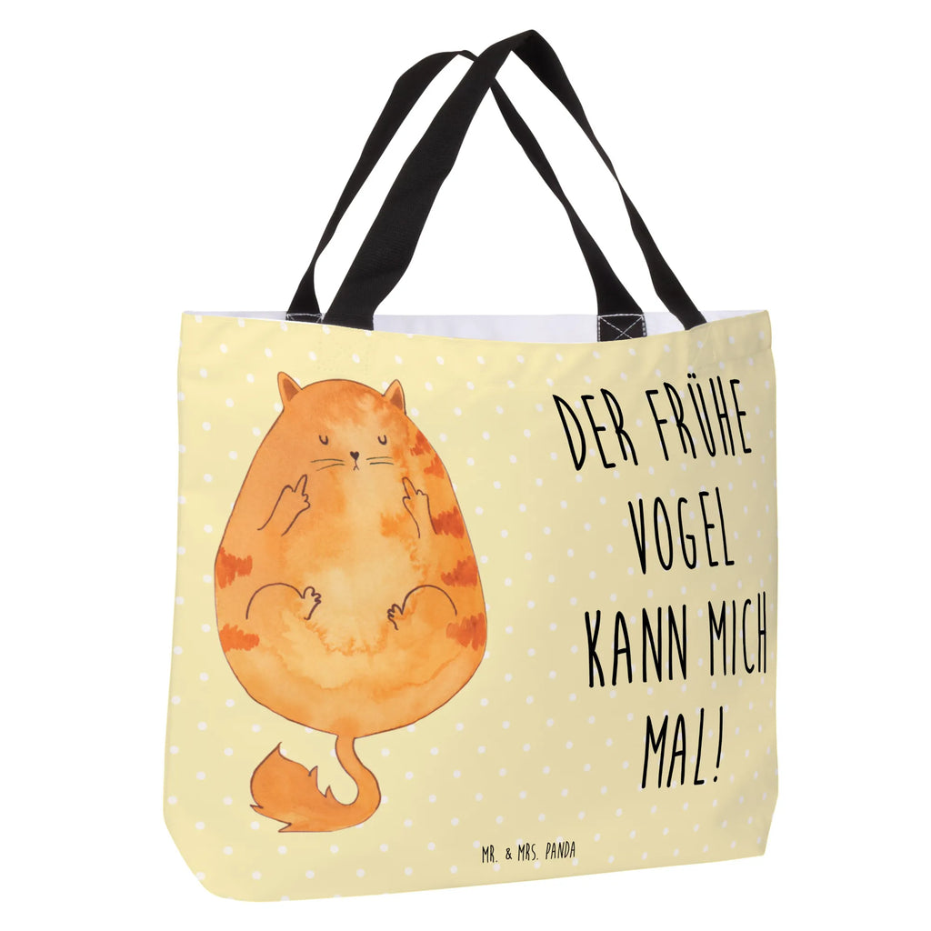 Shopper Kot ranny ptaszek Tasche, Einkaufstasche, Freizeittasche, Tragebeutel, Alltagstasche, Schulbeutel, Shopper, Schultasche, Einkaufsbeutel, Strandtasche, Beutel, Katze, Katzenmotiv, Katzenfan, Katzendeko, Katzenfreund, Katzenliebhaber, Katzenprodukte, Katzenartikel, Katzenaccessoires, Katzensouvenirs, Katzenliebhaberprodukte, Katzenmotive, Mietze, Morgenmuffel, Katzen, Kaffee, Kater, Frühaufsteher, Der frühe Vogel kann mich mal