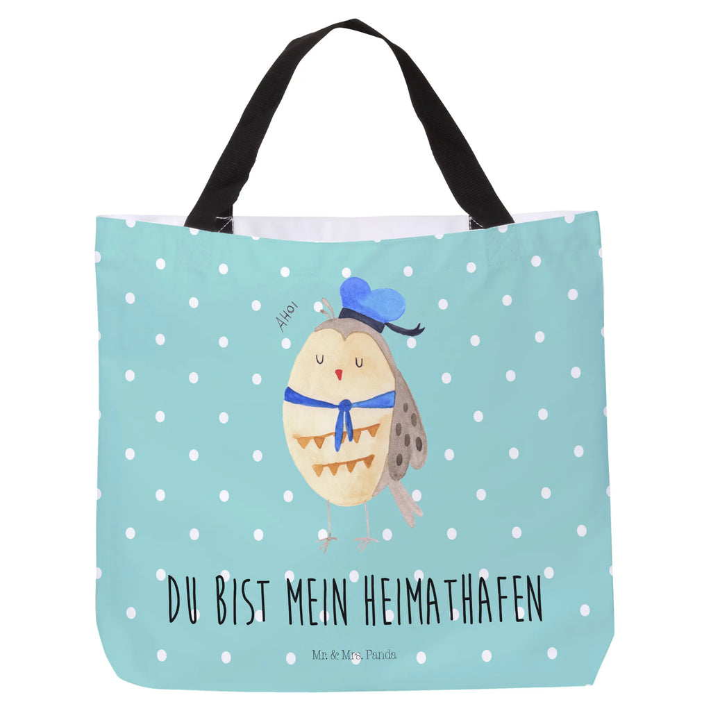 Shopper Owl sailor Tüte, Einkaufstasche, XL, Schultasche, Tragebeutel, Stofftasche, Schulbeutel, Ausflug, Einkaufsbeutel, Alltagstasche, Schultertasche, Strandtasche, Beutel, XXL Tasche, Freizeittasche, Shopper, Eule, Heimathafen, Freundin, Ehe, Wortspiel Lustig, Matrose, Eule Deko, Hochzeitstag Geschenk, Owl, Eule Spruch, Seefahrer