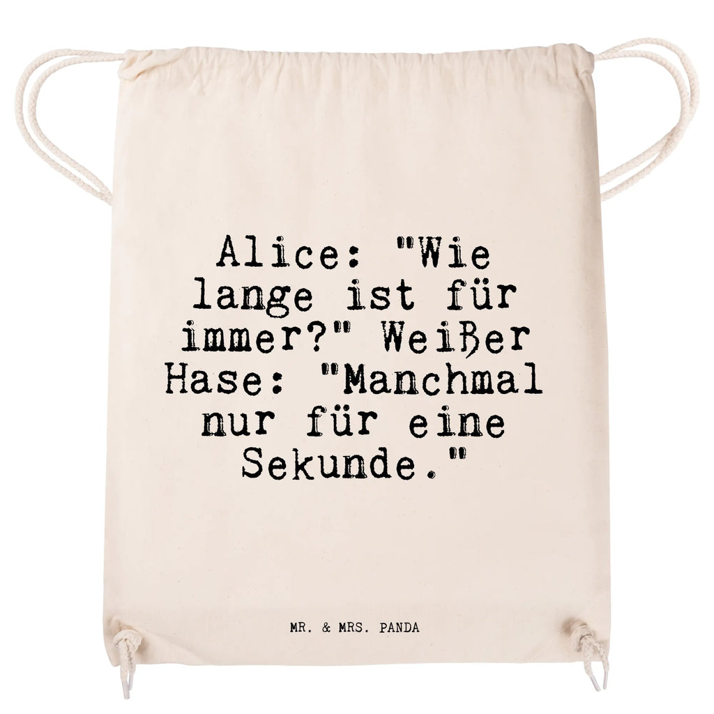 Drawstring bag Alice: "Wie lange ist... gym bag, hipster, bag, jute bag, sports bag, carrier bag, saying, sayings, funny, wisdom, quotes, Sayings Proverbs Wisdom Quotes Funny Wisdom Words
