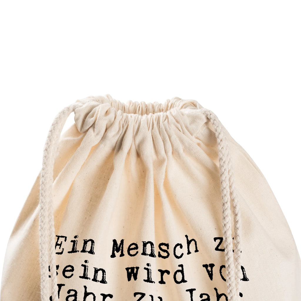Drawstring bag Ein Mensch zu sein... sports bag, hipster, gym bag, bag, carrier bag, jute bag, saying, sayings, funny, wisdom, quotes, Sayings Proverbs Wisdom Quotes Funny Wisdom Words