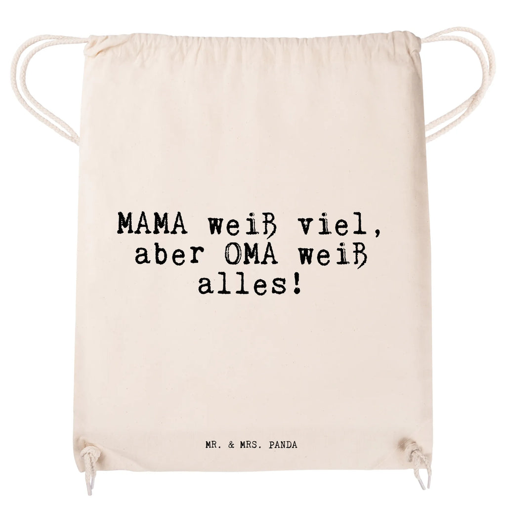 Drawstring bag MAMA weiß viel, aber... hipster, carrier bag, gym bag, sports bag, bag, jute bag, saying, sayings, funny, wisdom, quotes, Sayings Proverbs Wisdom Quotes Funny Wisdom Words