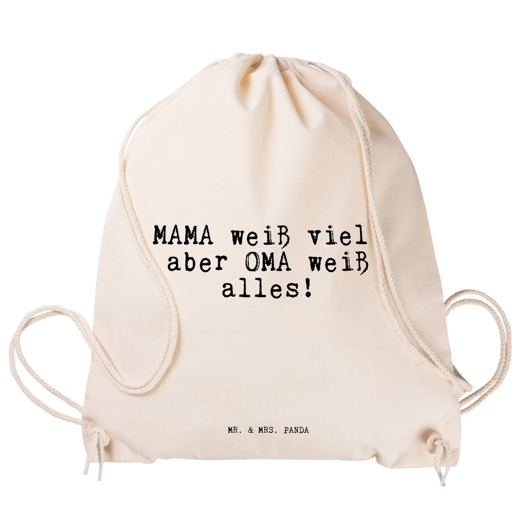Drawstring bag MAMA weiß viel, aber... hipster, carrier bag, gym bag, sports bag, bag, jute bag, saying, sayings, funny, wisdom, quotes, Sayings Proverbs Wisdom Quotes Funny Wisdom Words