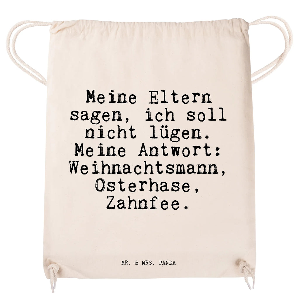Drawstring bag Meine Eltern sagen, ich... hipster, bag, gym bag, sports bag, carrier bag, jute bag, saying, sayings, funny, wisdom, quotes, Sayings Proverbs Wisdom Quotes Funny Wisdom Words