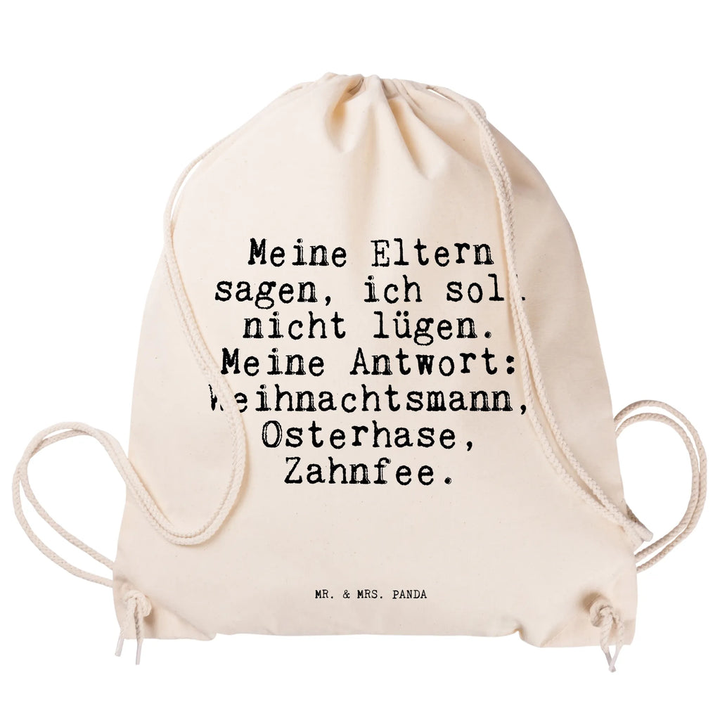 Drawstring bag Meine Eltern sagen, ich... hipster, bag, gym bag, sports bag, carrier bag, jute bag, saying, sayings, funny, wisdom, quotes, Sayings Proverbs Wisdom Quotes Funny Wisdom Words