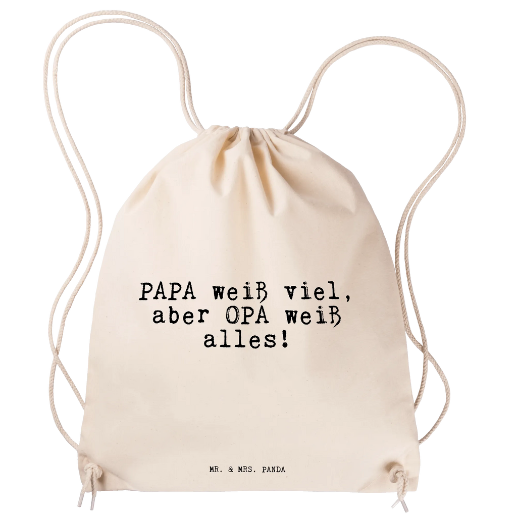 Drawstring bag PAPA weiß viel, aber... gym bag, carrier bag, hipster, sports bag, bag, jute bag, saying, sayings, funny, wisdom, quotes, Sayings Proverbs Wisdom Quotes Funny Wisdom Words